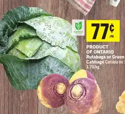 Foodland Rutabaga or Green Cabbage - Foodland Harvest offer