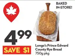 Longo's Longo's Prince Edward County Rye Bread offer