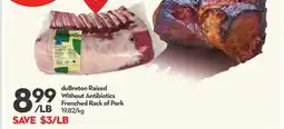 Longo's deGrooten Raised Without Antibiotics French-style Back of Pork offer
