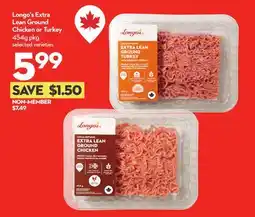 Longo's Longo's Extra Lean Ground Chicken or Turkey offer