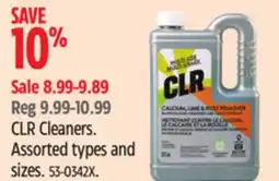 Canadian Tire CLR Cleaners. Assorted types and sizes offer