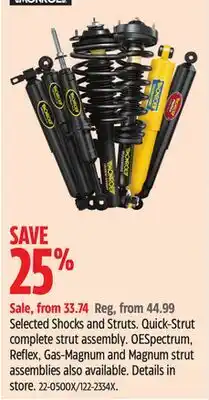Canadian Tire Selected Shocks and Struts offer