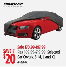 Canadian Tire Selected Car Covers offer