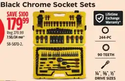Canadian Tire Black Chrome Socket Sets offer