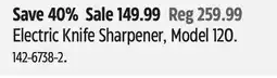 Canadian Tire Chef Choice Electric Knife Sharpener, Model 120 offer