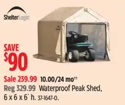 Canadian Tire Waterproof Peak Shed offer