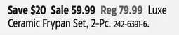 Canadian Tire Green pan Luxe Ceramic Frypan Set offer