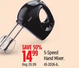 Canadian Tire Masterchef 5-Speed Hand Mixer offer