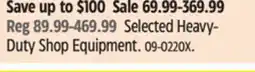 Canadian Tire Selected Heavy-Duty Shop Equipment offer