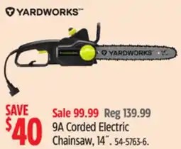 Canadian Tire 9A Corded Electric Chainsaw offer