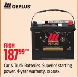 Canadian Tire Car & Truck Batteries offer