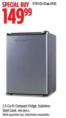 Canadian Tire 2.5Cu-Ft Compact Fridge, Stainless- Steel Look offer