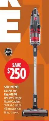 Canadian Tire ONEPWR Tangle Guard Cordless Stick Vac offer