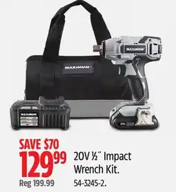 Canadian Tire 20V ½ Impact Wrench Kit offer