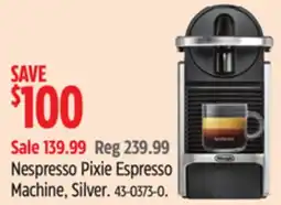 Canadian Tire Nespresso Pixie Espresso Machine offer