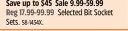 Canadian Tire Selected Bit Socket Sets offer