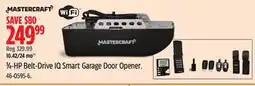 Canadian Tire MASTERCRAFT %-HP Belt-Drive IQ Smart Garage Door Opener offer