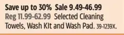 Canadian Tire Selected Cleaning Towels, Wash Kit and Wash Pad offer
