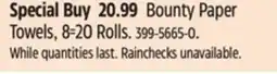 Canadian Tire Bounty Paper Towels offer