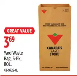 Canadian Tire Yard Waste Bag, 5-Pk, 110L offer