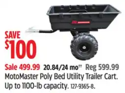 Canadian Tire MotoMaster Poly Bed Utility Trailer Cart offer