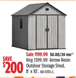 Canadian Tire Arrow Resin Outdoor Storage Shed offer