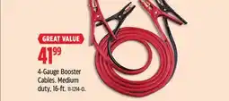 Canadian Tire 4-Gauge Booster Cables offer