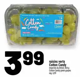 Metro Coana cotton candy green grapes offer