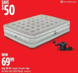 Canadian Tire Queen Double-High Air Bed with 120V Pump offer