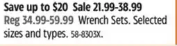Canadian Tire Wrench Sets offer