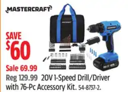 Canadian Tire 20V 1-Speed Drill/Driver with 76-Pc Accessory Kit offer