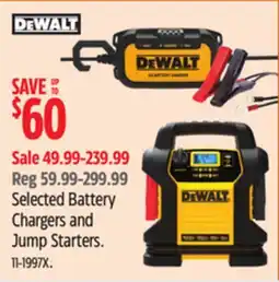Canadian Tire Selected Battery Chargers and Jump Starters offer