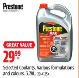 Canadian Tire Selected Coolants offer