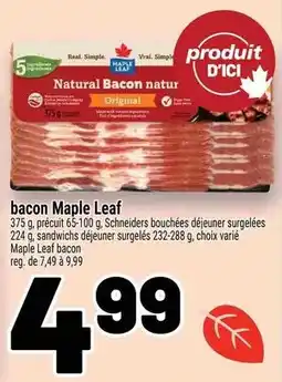 Metro Maple Leaf bacon offer