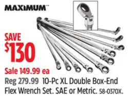 Canadian Tire Maximum 10-Pc XL Double Box-End Flex Wrench Set offer