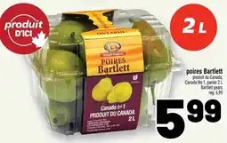 Metro Bartlett pears offer