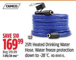 Canadian Tire 25ft Heated Drinking Water Hose offer