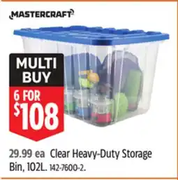 Canadian Tire Clear Heavy-Duty Storage Bin offer