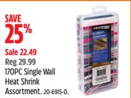 Canadian Tire Motomaster 170PC Single Wall Heat Shrink Assortment offer