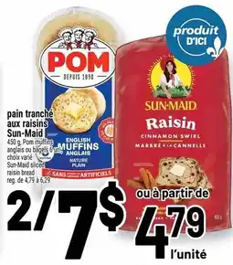 Metro Pom english muffins offer