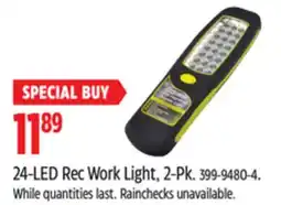 Canadian Tire 24-LED Rec Work Light, 2-Pk offer