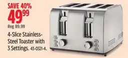 Canadian Tire Master Chef 4-Slice Stainless-Steel Toaster with 3 Settings offer