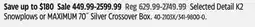 Canadian Tire Selected Detail K2 Snowplows or MAXIMUM 70˝ Silver Crossover Box offer