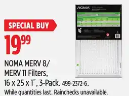 Canadian Tire NOMA MERV 8/ MERV 11 Filters offer