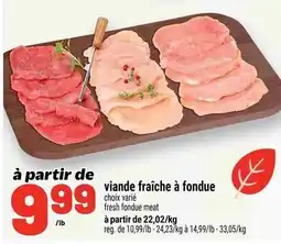 Metro fresh fondue meat offer
