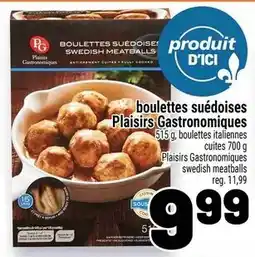 Metro Plaisirs Gastronomiques swedish meatballs offer