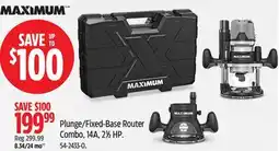 Canadian Tire MAXIMUM Plunge/Fixed-Base Router Combo offer