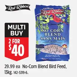 Canadian Tire Red Ribbon No-Corn Blend Bird Feed offer