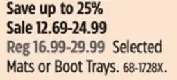 Canadian Tire For living Mats or Boot Trays offer