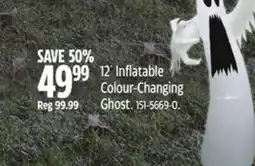 Canadian Tire 12' Inflatable Colour-Changing Ghost offer